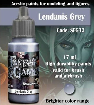 Bojë akrilike pikturimi Fantasy &amp; Games Lendanis Grey, 17 ml, gri