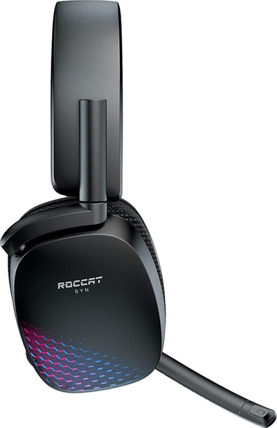 Гејминг слушалки Roccat Syn Pro Air, безжични, 3D аудио, RGB, црни