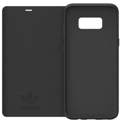 Maskë telefoni Adidas OR Booklet BASIC për Samsung Galaxy S8 Plus, tip libër, e zezë
