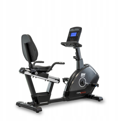 Biçikletë recumbent BH Fitness i.TFR FTMS Ergo, 24 nivele rezistencë, Bluetooth, e zezë me tapet