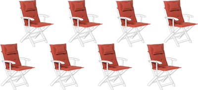 Set jastëkësh karrige MAUI, 8 copë, 40 x 54 cm, të kuq të errët