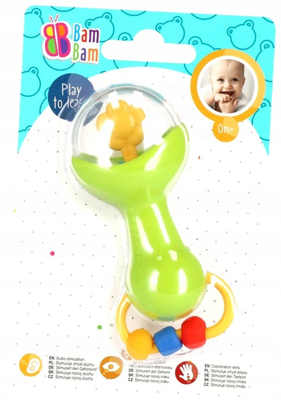 Shakullinë bebe Bam Bam Rattle Little Flower 584261, plastike, shumëngjyrëshe
