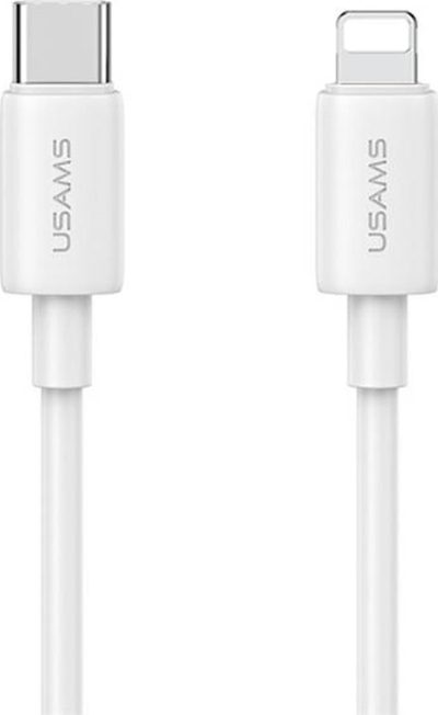 Karikues rrjeti Usams T65 US-CC226, 1xUSB-C PD 20W, kabllo USB-C Lightning 30W, i bardhë