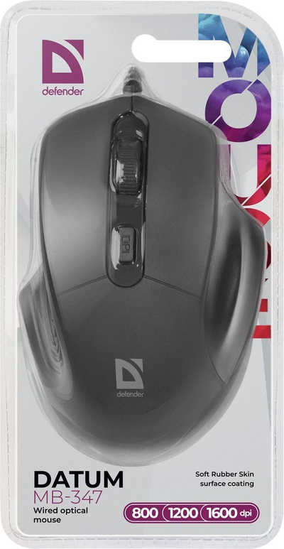 Maus optik Defender DATUM MB-347, 800/1200/1600 DPI, i zi