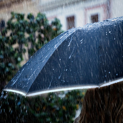 Çadër Folbrella InnovaGoods, palosëse me mbyllje të përmbysur, me dritë LED, shumëngjyrëshe
