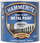 Ngjyrë metalike Hammerite Metal Paint Smooth Silver, 750ml, argjendtë satin