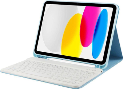 Mbulesë tablet Tech-Protect SC Pen, për iPad 10.9\" 2022, me tastierë Bluetooth, blu e çelët