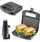 Tostier Huslog për sanduiç dhe grill, 1000W, i zi
