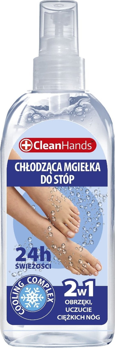 Spraj ftohës për këmbë Cleanhands Cooling Foot Mist 2n1, kundër ënjtjes dhe rëndesës, 100 ml