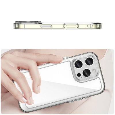 Куќиште за телефон Hurtel Outer Space за iPhone 16e, флексибилна рамка, заштита од удари, проѕирно