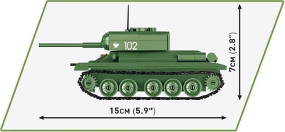 Set ndërtimi COBI Historical Collection T-34-85, 286 pjesë, shkalla 1:48, i gjelbër