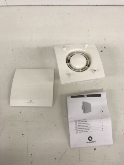 Aspirator banjoje Aerauliqa QD 100mm, 8W, me sensor lagështie dhe timer, i bardhë
