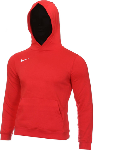 Bluzë me kapuç për kalamaj Nike Park 20 Fleece Jr CW6896-657, pambuk poliester, xhep kangur, e kuqe