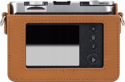 Kuti mbrojtëse LoveInstant për Fujifilm Instax Mini Evo, lëkurë eco, me rrip, kafe