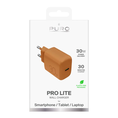 Karikues muri Puro Pro Lite, USB-C, 30W, portokalli