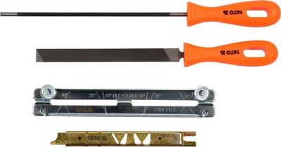 Set mprehësi zinxhiri Yato YT-85042, 4.8mm, për zinxhir 0.325", me 4 pjesë