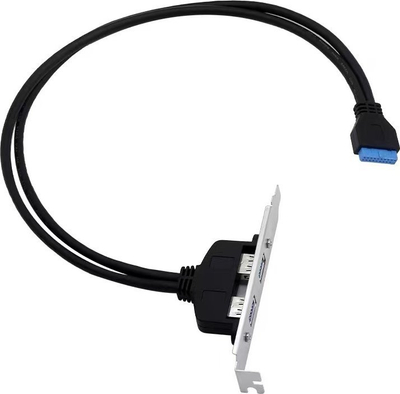 Адаптер USB Conceptronic EMRICK11B, 19-пин во 2x USB A, 5Gbps, црн