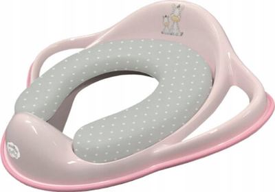 Reduktues tualeti Maltex Zebra Straight, me doreza, sedilje e butë, rozë