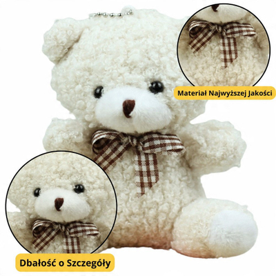 Varëse çelsash pellushi Lean Toys White Bear 22497, 8 cm, e bardhë