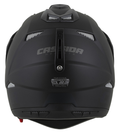 Helmetë moto CASSIDA Tour 2.0 Dual, Pinlock ready, vizor dielli, e zezë mat gri