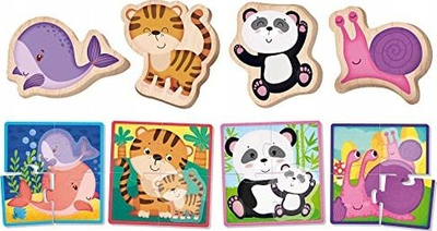 Puzzle druri Spin Master Montessori me kafshë, edukativ, për fëmijë