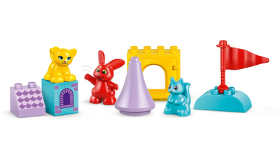 Set ndërtimi LEGO DUPLO 10450 Hopsy's Castle Game, 47 pjesë, lojë tavoline edukative, shumëngjyrësh