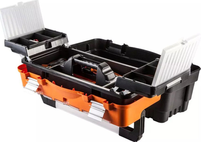 Kuti veglash NEO Tools 84-105, 54 cm, me organizues, portokalli me të zezë
