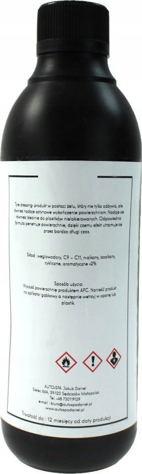 Përkujdesje gomash Daniel Washington Tyre Dressing, 500ml, shkëlqim që zgjat, e zezë