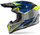 Helmetë motocross Airoh Aviator 3 Push, XL, gri blu neon e zezë