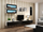 Komodë TV Cama Meble Vigo 140, 140 cm, me dyer, e bardhë e zezë me shkëlqim