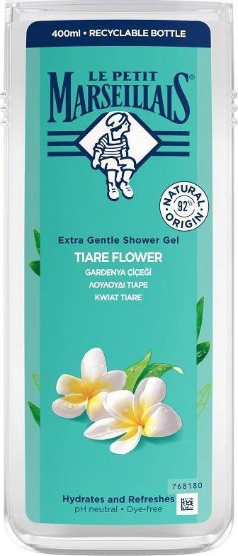 Xhel dushi Le Petit Marseillais kremoze, lule Tiare, 400ml