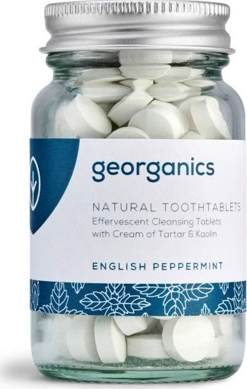 Tableta pastë dhëmbësh Georganics English Peppermint, 120 tableta