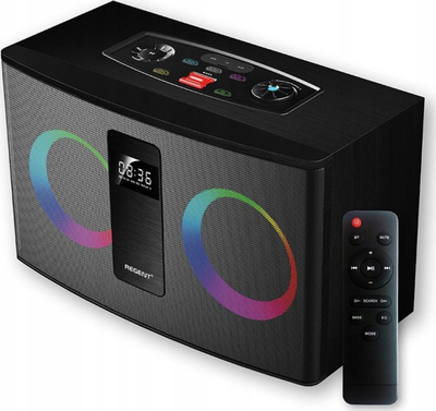 Kuti zanore Bluetooth Gonik Regent Power Audio 300BT, RGB, FM USB AUX, e zezë