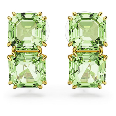 Vathë për femra Swarovski, të artë/gjelbër