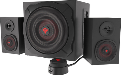 Altoparlantë 2.1 Genesis Helium 610BT, 60W, Bluetooth, dru, zi kuqe