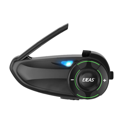 Interkom për motoçikletë Ejeas Q8, wireless, montim në helmetë, i zi
