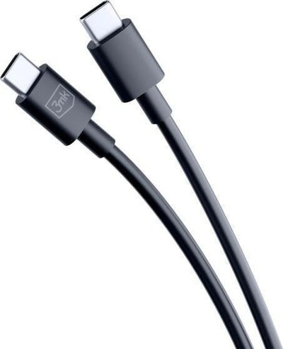 Kabllo USB 3MK Hyper, USB C në USB C, 1.2 m, e zezë