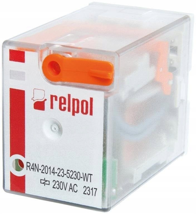 Rele industriale Relpol R4N-2014-23-5230-WT, 4P, 230V AC, transparente
