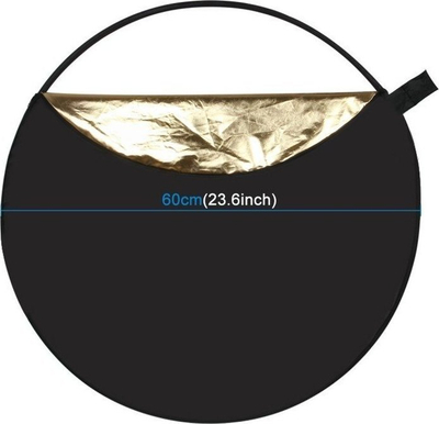 Blende fotografike Puluz 5 në 1, sipërfaqe shumëngjyrëshe, me futerë transporti, e zezë