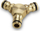 Përdorues zorre kopshti Karcher Brass 3 Way, lidhje trefishe, bronzi, ngjyrë ari