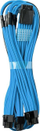 Kabllo PCIe CableMod RT Series Pro ModMesh 12VHPWR, 16 pin në 3x 8 pin, 600mm, blu e çelët