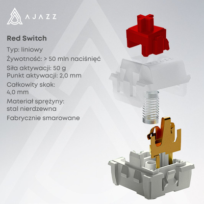 Tastierë mekanike NACODEX NK68, me kabllo, RGB, hot swappable, shumëngjyrëshe
