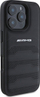 Kapak telefoni AMG Leather Debossed Lines për iPhone 16 Pro Max, lëkurë, kundra gërvishtjeve, i zi