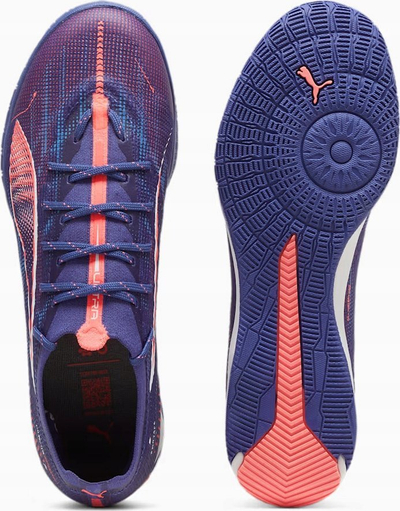 Këpucë futsalli Puma Ultra 5 Pro Court IN M 107888-01, për burra, shollë për mrena, vjollcë