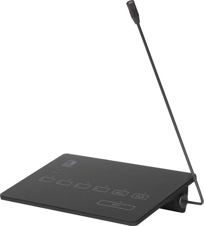 Mikrofon Audac MPX48 SurfaceTouch, për 4 zona, panel touch, gri