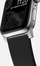Rrip për Apple Watch Active Band Pro, 46mm 49mm, lëkurë sportive, argjend me të zi