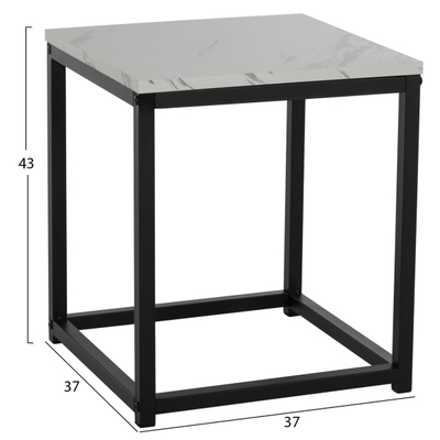 Set tavolina anësore Grelay 2-pjesësh MDF & metal 45×45×50 cm (HM8762.12)