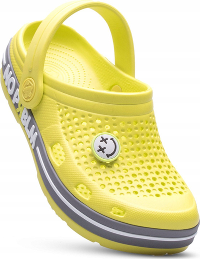 Sandale clogs për kalamoj Coqui Lindo Jr 6423 404 1348, material CoquiFlex antibakterial, taban që s’rrëshqet, të verdha