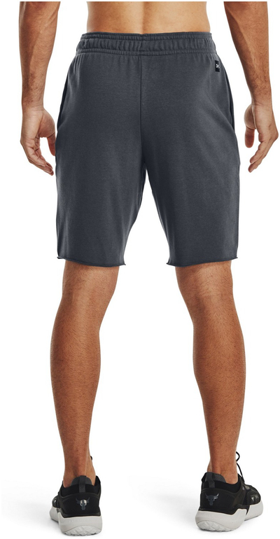 Кратки спортски панталони Under Armour Project Rock Terry, машки, сиви