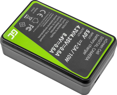 Karikues dopio për bateri Green Cell LC-E8, për Canon LP-E8, me ekran LCD, ngjyrë e zezë
